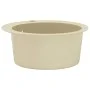 Küchenspüle aus Granit mit einer beigen runden Schüssel von vidaXL, Sinkt - Ref: Foro24-144864, Preis: 133,37 €, Rabatt: %