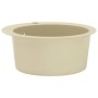 Küchenspüle aus Granit mit einer beigen runden Schüssel von vidaXL, Sinkt - Ref: Foro24-144864, Preis: 135,25 €, Rabatt: %
