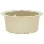 Fregadero de cocina de granito con un seno redondo beige de vidaXL, Fregaderos - Ref: Foro24-144864, Precio: 133,37 €, Descue...
