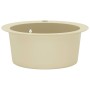 Granite kitchen sink with a beige round bowl by vidaXL, Sinks - Ref: Foro24-144864, Price: 132,95 €, Discount: %