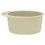 Fregadero de cocina de granito con un seno redondo beige de vidaXL, Fregaderos - Ref: Foro24-144864, Precio: 133,37 €, Descue...