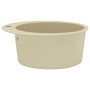 Küchenspüle aus Granit mit einer beigen runden Schüssel von vidaXL, Sinkt - Ref: Foro24-144864, Preis: 135,25 €, Rabatt: %