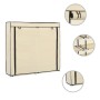 Shoe cabinet with cream fabric cover 115x28x110 cm by vidaXL, Shoe racks and shoe organizers - Ref: Foro24-282433, Price: 35,...