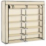 Shoe cabinet with cream fabric cover 115x28x110 cm by vidaXL, Shoe racks and shoe organizers - Ref: Foro24-282433, Price: 35,...