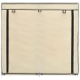Shoe cabinet with cream fabric cover 115x28x110 cm by vidaXL, Shoe racks and shoe organizers - Ref: Foro24-282433, Price: 35,...