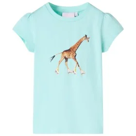 Helles Aquamarin-Kinder-T-Shirt 128 von , Kinder-T-Shirts - Ref: Foro24-10567, Preis: 8,52 €, Rabatt: %