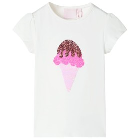 Ecrufarbenes Kinder-T-Shirt 140 von , Kinder-T-Shirts - Ref: Foro24-10718, Preis: 8,54 €, Rabatt: %
