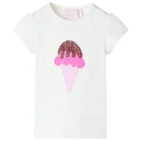 Ecrufarbenes Kinder-T-Shirt 140 von , Kinder-T-Shirts - Ref: Foro24-10718, Preis: 8,45 €, Rabatt: %