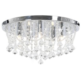 Deckenleuchte mit runden silbernen Kristallen, 4 G9-Glühbirnen von vidaXL, Lampen - Ref: Foro24-281583, Preis: 88,80 €, Rabat...