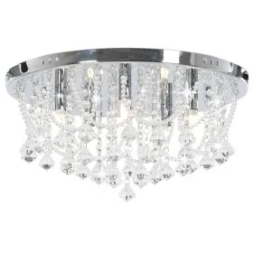 Deckenleuchte mit runden silbernen Kristallen, 4 G9-Glühbirnen von vidaXL, Lampen - Ref: Foro24-281583, Preis: 87,20 €, Rabat...