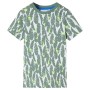 Kinder-T-Shirt Ecru und dunkles Efeugrün 140 von , Kinder-T-Shirts - Ref: Foro24-11678, Preis: 8,74 €, Rabatt: %