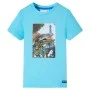 Camiseta infantil aguamarina 128 de , Camisetas para niños - Ref: Foro24-11762, Precio: 8,19 €, Descuento: %