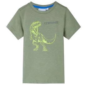 Kinder-Kurzarm-T-Shirt hellkhaki 116 von , Kinder-T-Shirts - Ref: Foro24-12211, Preis: 8,12 €, Rabatt: %
