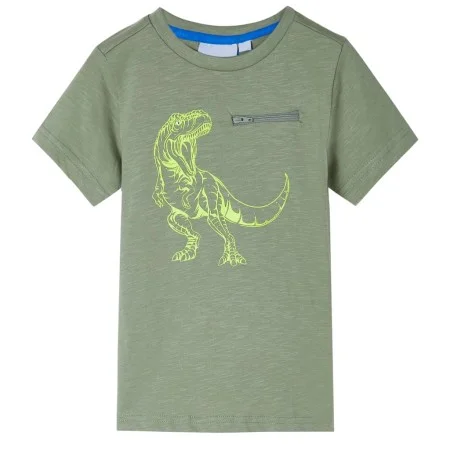 Kurzarm-T-Shirt für Kinder, hellkhaki, 140 von , Kinder-T-Shirts - Ref: Foro24-12213, Preis: 8,12 €, Rabatt: %