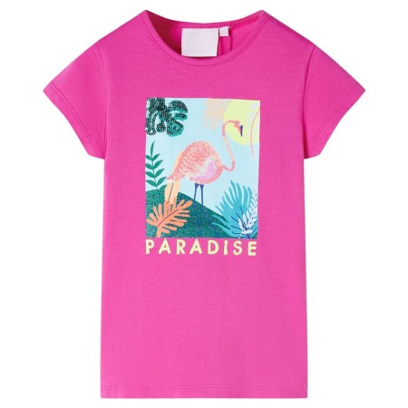 Camiseta infantil rosa oscuro 128 de , Camisetas para niños - Ref: Foro24-11137, Precio: 8,54 €, Descuento: %