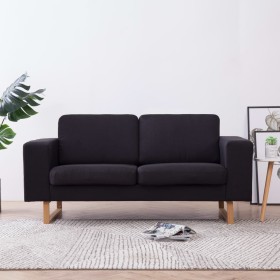 2 seater black fabric sofa by vidaXL, Sofas - Ref: Foro24-281389, Price: 339,91 €, Discount: %