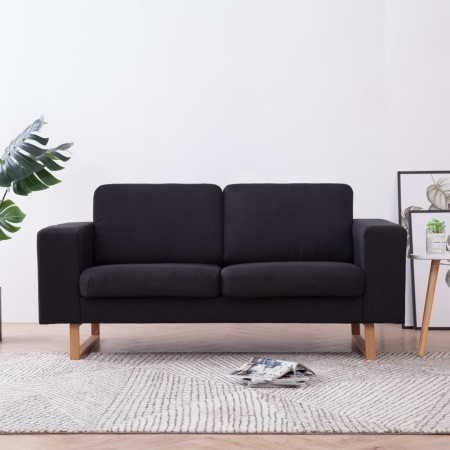 2 seater black fabric sofa by vidaXL, Sofas - Ref: Foro24-281389, Price: 339,91 €, Discount: %