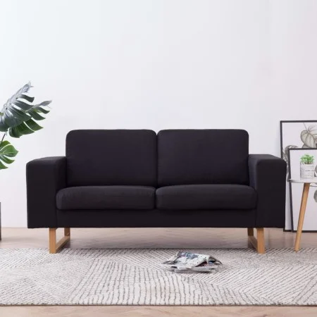 2 seater black fabric sofa by vidaXL, Sofas - Ref: Foro24-281389, Price: 334,98 €, Discount: %