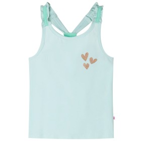 Camiseta de tirantes infantil verde menta claro 104