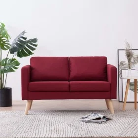2-seater sofa in red wine-colored fabric by vidaXL, Sofas - Ref: Foro24-281363, Price: 308,07 €, Discount: %