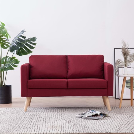 2-Sitzer-Sofa aus weinrotem Stoff von vidaXL, Sofas - Ref: Foro24-281363, Preis: 313,31 €, Rabatt: %