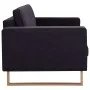 2 seater black fabric sofa by vidaXL, Sofas - Ref: Foro24-281389, Price: 334,98 €, Discount: %