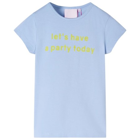 Camiseta infantil azul claro 128 de , Camisetas para niños - Ref: Foro24-11087, Precio: 7,88 €, Descuento: %