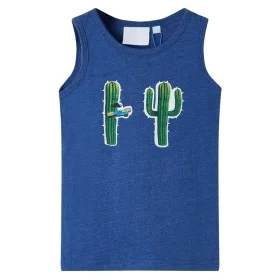 Children's tank top dark blue melange 104 by , Kids T-shirts - Ref: Foro24-12490, Price: 7,79 €, Discount: %