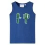 Dunkelblau meliertes Kinder-Tanktop 104 von , Kinder-T-Shirts - Ref: Foro24-12490, Preis: 7,79 €, Rabatt: %
