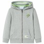 Kinder-Sweatshirt mit Kapuze und Reißverschluss, hellkhaki melange 128 von , Kinder-T-Shirts - Ref: Foro24-11692, Preis: 13,7...