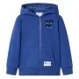 Sudadera infantil con capucha y cremallera azul oscuro mélange 116 de , Camisetas para niños - Ref: Foro24-12356, Precio: 12,...