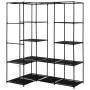 Armario de esquina negro 130x87x169 cm de vidaXL, Armarios roperos - Ref: Foro24-282449, Precio: 47,92 €, Descuento: %