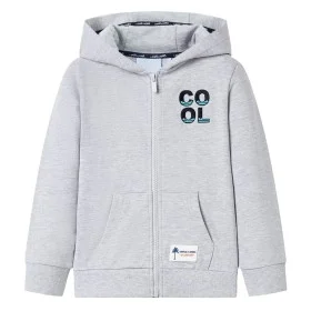 Grauer Kinder-Kapuzenpullover mit Reißverschluss 116 von , Kinder-T-Shirts - Ref: Foro24-12361, Preis: 12,91 €, Rabatt: %