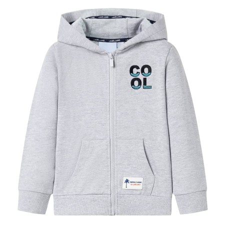 Grauer Kinder-Kapuzenpullover mit Reißverschluss 116 von , Kinder-T-Shirts - Ref: Foro24-12361, Preis: 17,68 €, Rabatt: %