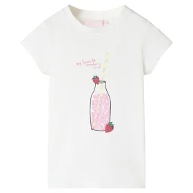 Ecrufarbenes Kinder-T-Shirt 92 von , Kinder-T-Shirts - Ref: Foro24-11259, Preis: 8,19 €, Rabatt: %