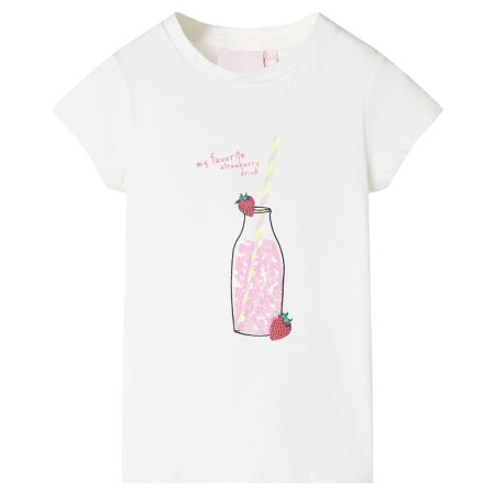 Ecru children's t-shirt 92 by , Kids T-shirts - Ref: Foro24-11259, Price: 8,28 €, Discount: %