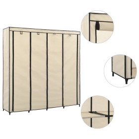 Schrank mit 4 Fächern in Cremefarbe 175x45x170 cm von vidaXL, Kleiderschränke - Ref: Foro24-282447, Preis: 64,01 €, Rabatt: %