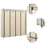 Armario con 4 compartimentos color crema 175x45x170 cm de vidaXL, Armarios roperos - Ref: Foro24-282447, Precio: 58,04 €, Des...