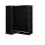 Schwarzer Eckschrank 130x87x169 cm von vidaXL, Kleiderschränke - Ref: Foro24-282449, Preis: 53,29 €, Rabatt: %