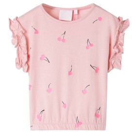 Camiseta infantil rosa claro 140