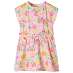 Vestido infantil rosa suave 116