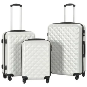 3-piece shiny silver ABS rigid trolley suitcase set by vidaXL, Suitcases - Ref: Foro24-91887, Price: 131,65 €, Discount: %