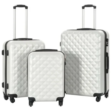 3-piece shiny silver ABS rigid trolley suitcase set by vidaXL, Suitcases - Ref: Foro24-91887, Price: 131,65 €, Discount: %