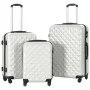 3-piece shiny silver ABS rigid trolley suitcase set by vidaXL, Suitcases - Ref: Foro24-91887, Price: 131,65 €, Discount: %