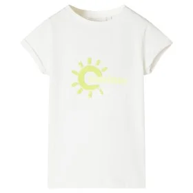 Ecrufarbenes Kinder-T-Shirt 104 von , Kinder-T-Shirts - Ref: Foro24-11180, Preis: 7,99 €, Rabatt: %