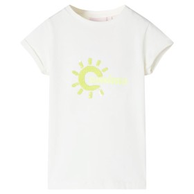 Ecrufarbenes Kinder-T-Shirt 128 von , Kinder-T-Shirts - Ref: Foro24-11182, Preis: 8,07 €, Rabatt: %