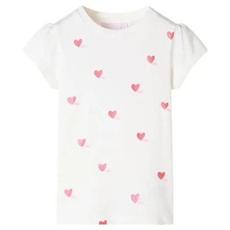 Ecrufarbenes Kinder-T-Shirt 116 von , Kinder-T-Shirts - Ref: Foro24-11231, Preis: 8,54 €, Rabatt: %