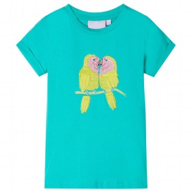 Camiseta infantil verde menta 104