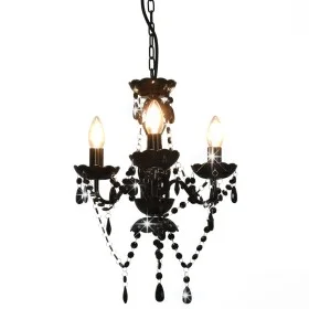 Kronleuchter mit runden schwarzen Perlen 3 x E14 von vidaXL, Lampen - Ref: Foro24-281597, Preis: 59,76 €, Rabatt: %