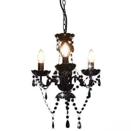 Kronleuchter mit runden schwarzen Perlen 3 x E14 von vidaXL, Lampen - Ref: Foro24-281597, Preis: 59,76 €, Rabatt: %
